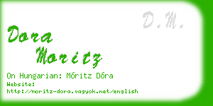 dora moritz business card